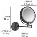 Wenko LUMI wall-mounted LED cosmetic mirror, installation without drilling Wenko LUMI wall-mounted LED cosmetic mirror, installation without drilling