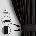 AmeliaHome Curtains VELVET color black style classic silver eyelets material type - textile velvet 140x245 AmeliaHome AmeliaHome Curtains VELVET color black style classic silver eyelets material type - textile velvet 140x245 AmeliaHome
