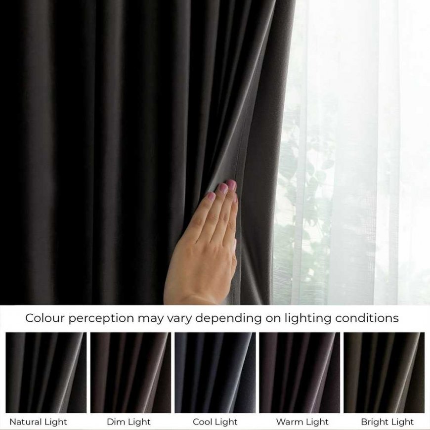 AmeliaHome Curtains VELVET color black style classic silver eyelets material type - textile velvet 140x245 AmeliaHome – 5
