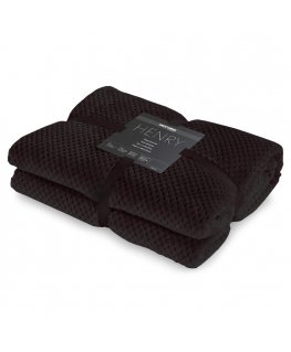 Pleds DecoKing Henry, melns, 240 cm x 220 cm