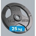 Raudne olümpia raskus 25 kg, 51 mm auk, käepidemetega plaat, REBEL ACTIVE Raudne olümpia raskus 25 kg, 51 mm auk, käepidemetega plaat, REBEL ACTIVE