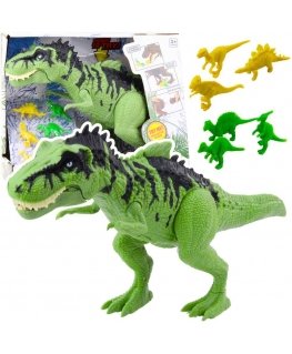 Lean Toys dinosaurussarja pienikokoisilla hahmoilla, liikkuvat äänet, vihreä