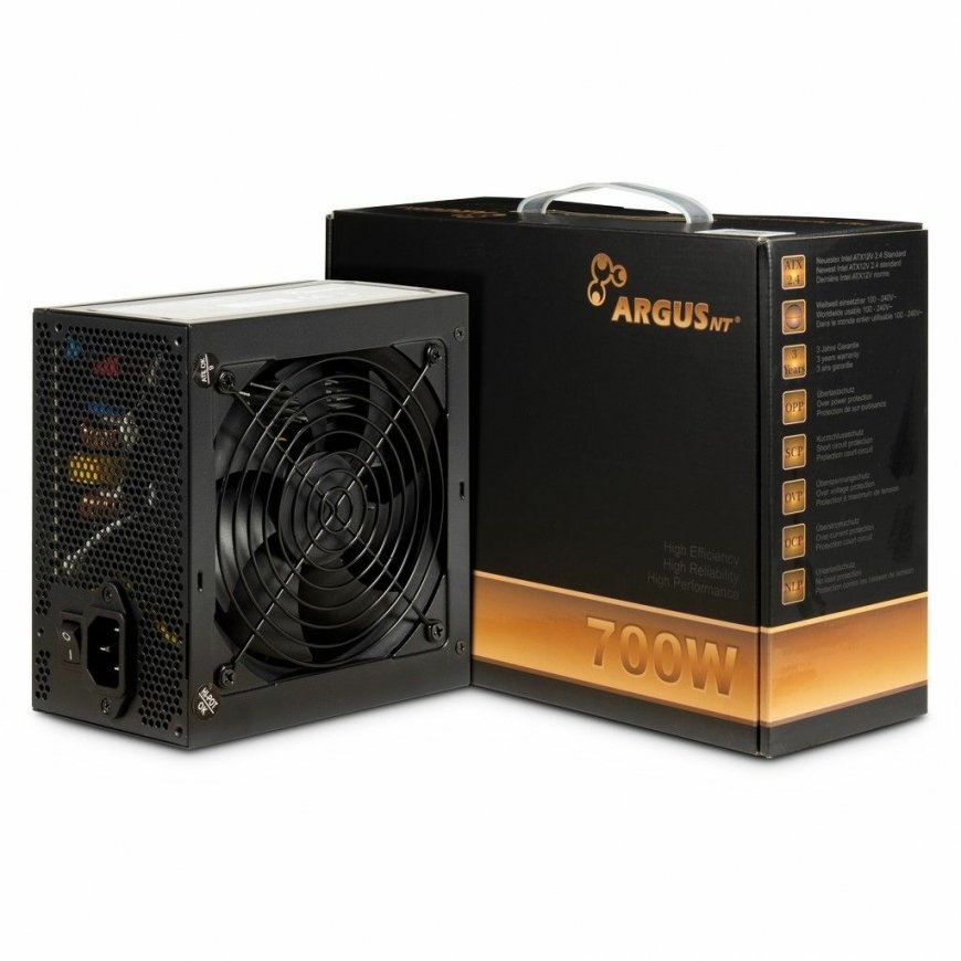 Inter-Tech ArgusNT BPS-700 barošanas avotu vienība 700 W 20+4 pin ATX ATX Melns