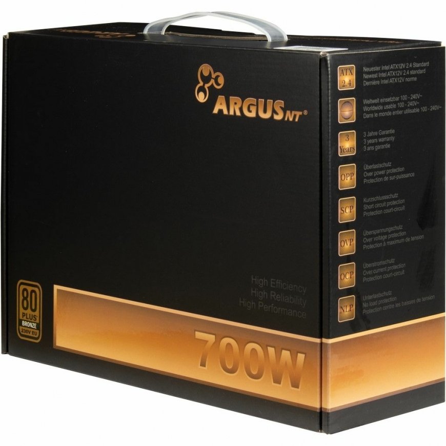 Inter-Tech ArgusNT BPS-700 maitinimo blokas 700 W 20+4 pin ATX ATX Juoda – 5