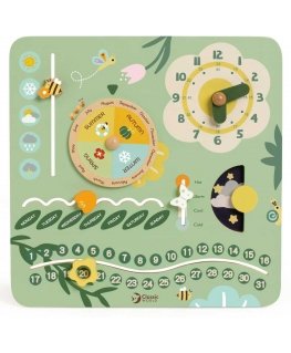 CLASSIC WORLD wooden manipulative board "My First Calendar" children's clock