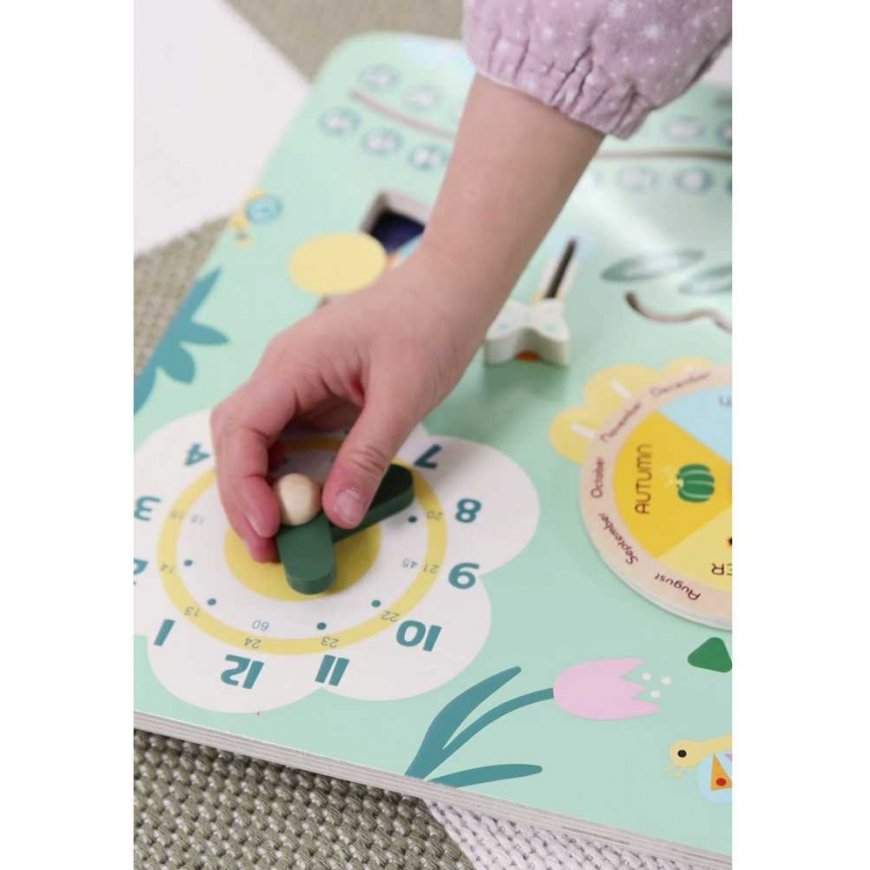 CLASSIC WORLD puidust manipuleerimisplaat "Minu esimene kalender" laste kell – 4