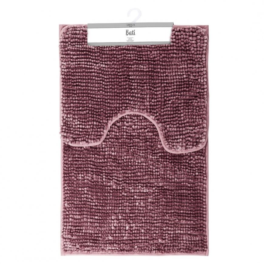 Bathroom mat set AmeliaHome BATI 50X80+40X50 cm, color: purple/pink