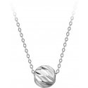 Soft Steel Necklace with Globe Silver Pendant Soft Steel Necklace with Globe Silver Pendant