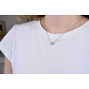 Soft Steel Necklace with Globe Silver Pendant Soft Steel Necklace with Globe Silver Pendant