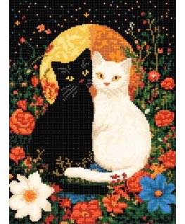 Beldizart Deimantu glezna ar rāmīti Kaķis 30x40 cm VA837