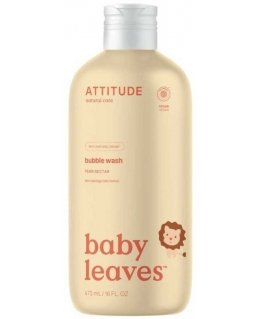 Attitude Laste vannivaht pirni mahla aroomiga Baby Leaves (Bubble Wash) 473 ml