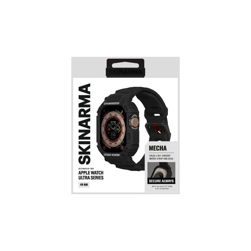Skinarma ranneke + kotelo Mecha 2in1 Apple Watch 49mm musta – 4
