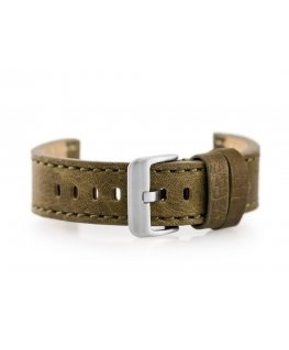 Pacific Leather watch strap W48 - PREMIUM - olive green - 20mm
