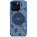 Guess 4G Circle Classic Logo MagSafe dėklas iPhone 16 Pro - mėlynas Guess 4G Circle Classic Logo MagSafe dėklas iPhone 16 Pro - mėlynas