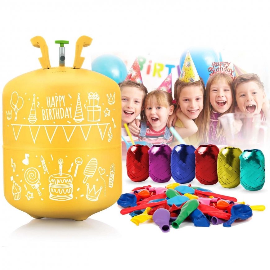 Globaali tulo 0,42m3 heliosylinteri, jossa on balonki ja nauha – 3