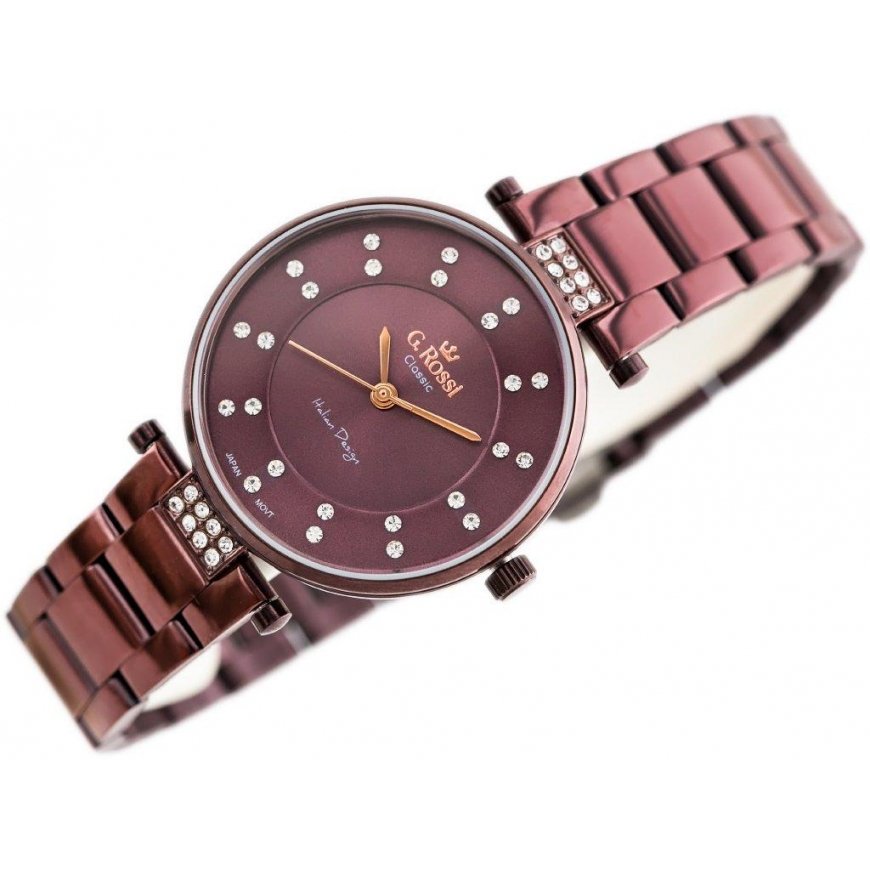 Watch for women G. ROSSI - C5131B-2B3 (zg780d) violet + box – 3