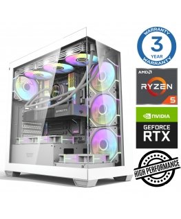 INTOP Ryzen 5 7500F 64GB DDR5 1TB SSD M.2 NVME+2TB RTX5070Ti 16GB ilman-OS