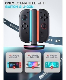 iPega SW2052 Charger Dock with RGB for JoyCon Controllers Nintendo