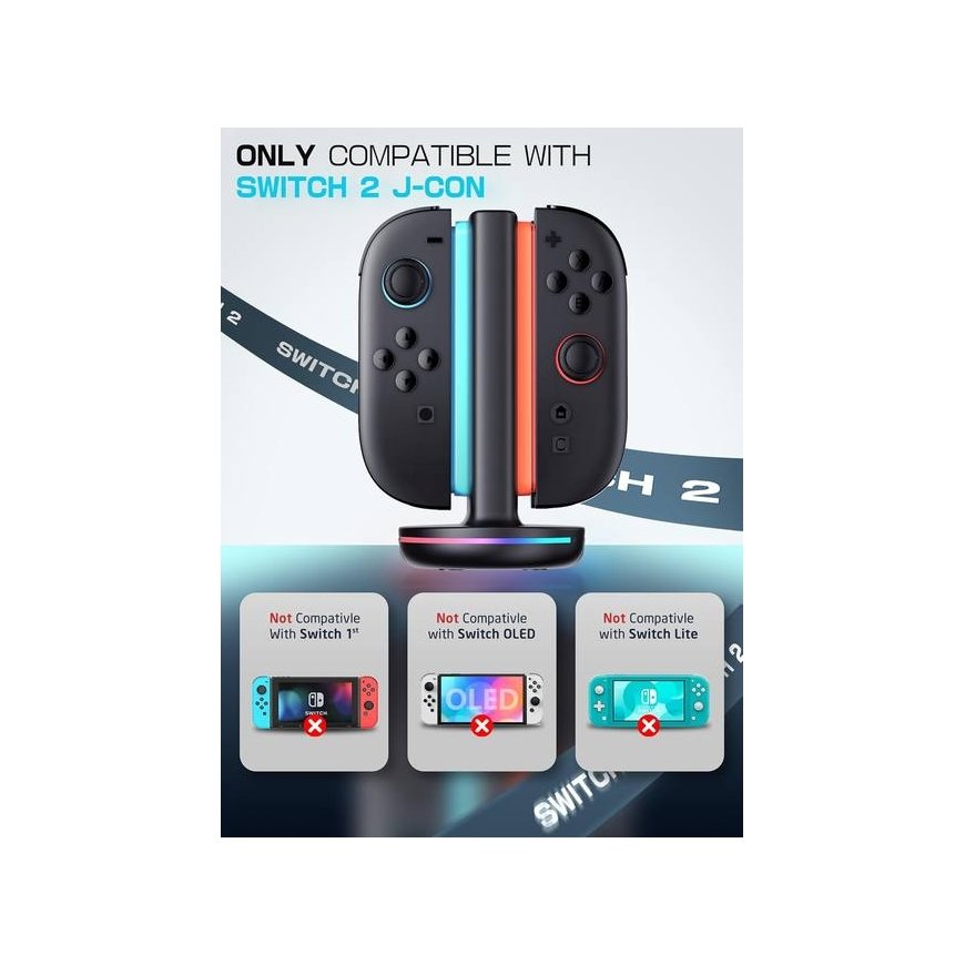 iPega SW2052 Charger Dock with RGB for JoyCon Controllers Nintendo