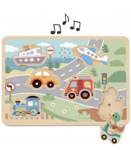 Tooky Toys TOOKY TOY деревянные интерактивные пазлы автомобили