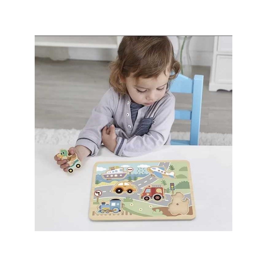Tooky Toys TOOKY TOY деревянные интерактивные пазлы автомобили – 2