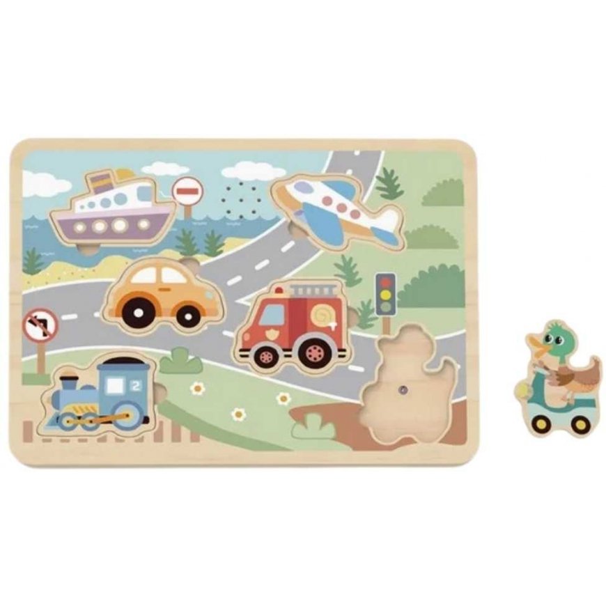 Tooky Toys TOOKY TOY деревянные интерактивные пазлы автомобили – 3
