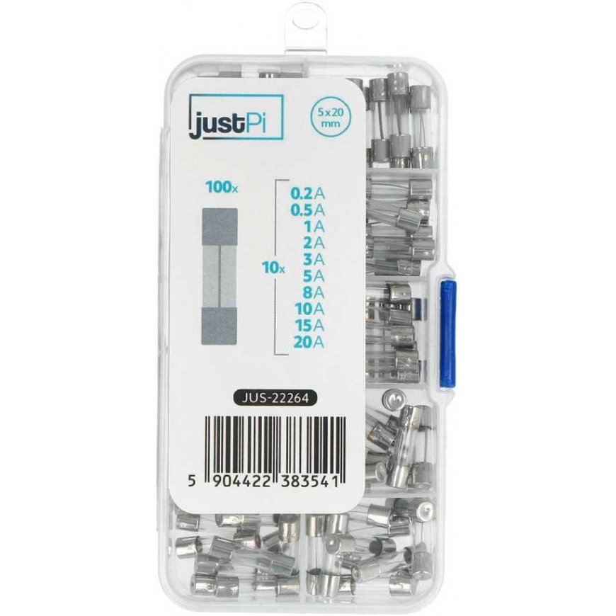 WTA kaitsekindlate komplekt 5x20mm - alates 0.5A kuni 20A - 100 tk - justPi – 3
