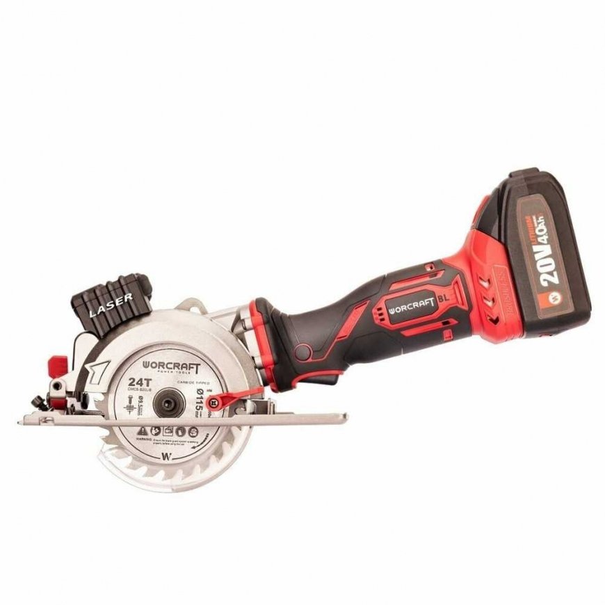 Akumuliatorinis diskinis pjūklas Worcraft 115mm su lazeriu 20V LI-ION – 3