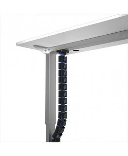 Kabeļu turētājs, Gooseneck ar magnētisko turētāju, melns/zils, 1285mm, regulējama augstuma galdiem, Powerton