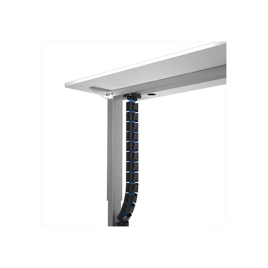 Kabeļu turētājs, Gooseneck ar magnētisko turētāju, melns/zils, 1285mm, regulējama augstuma galdiem, Powerton