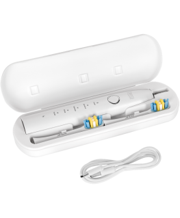 Sonic dantų šepetėlis TEESA SONIC 2 baltas, 5 veikimo režimai, kelioninis dėklas, USB C tipo jungtis