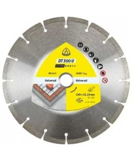 Алмазный резальный диск для бетона KLINGSPOR DT 300 U 300мм