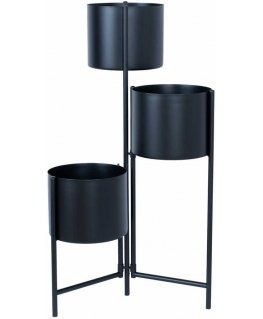 Stovas gėlėms DEIA TRIO 23x22,5xH75,5cm, juodas