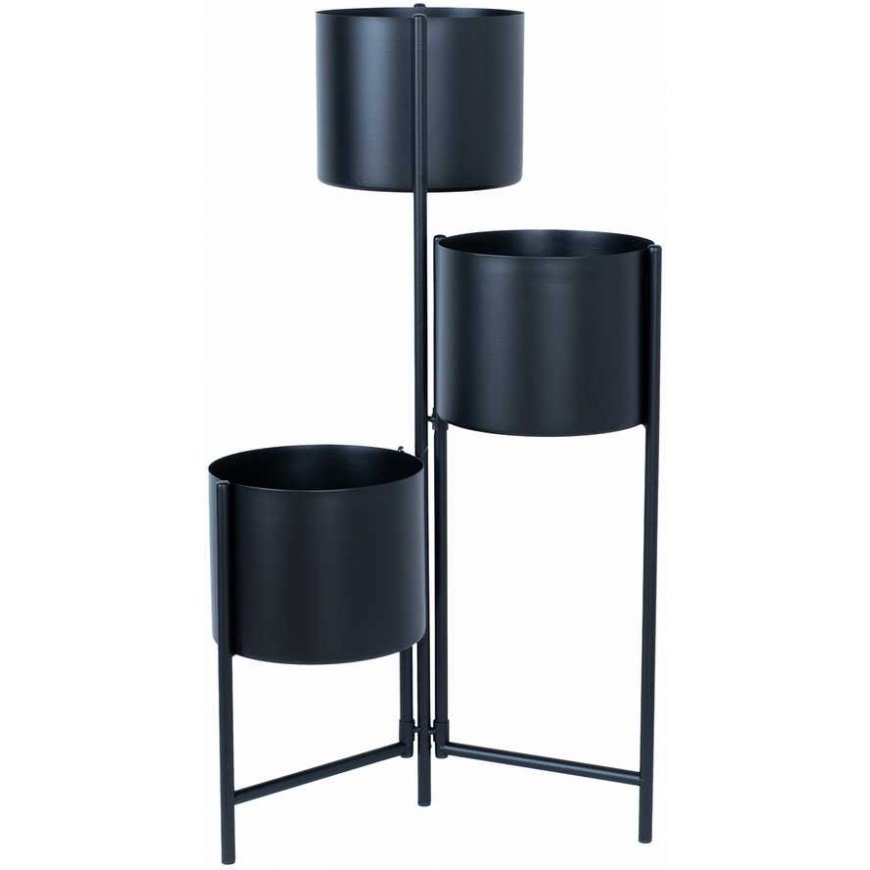 Lillede alus DEIA TRIO 23x22,5xH75,5cm, must