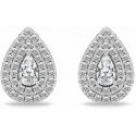 Brilio Silver Silver jewelry set with zirconia Tear drop shape SET284W (necklace, earrings)