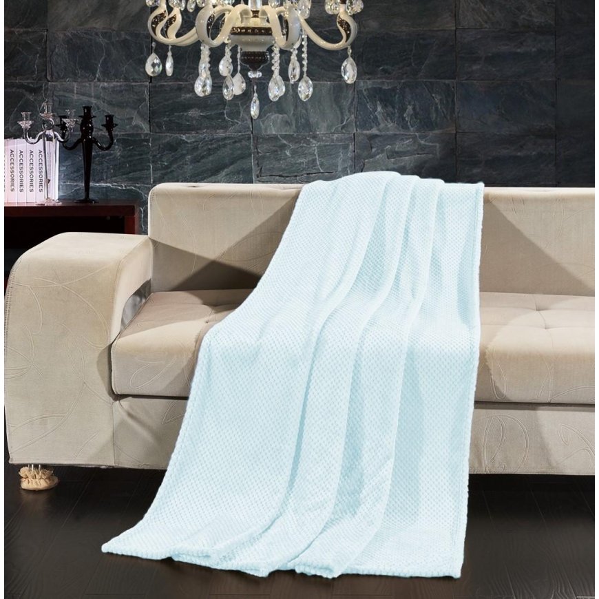 Pledas DecoKing Henry, šviesiai mėlynas, 240 cm x 220 cm – 4