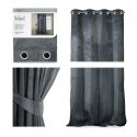 Ööriie rõngastega AmeliaHome VELVET 140X270 cm, 1 tk, värv: grafiit Ööriie rõngastega AmeliaHome VELVET 140X270 cm, 1 tk, värv: grafiit
