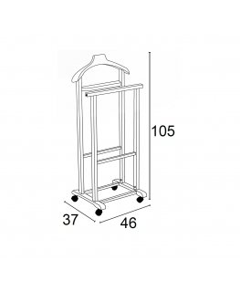 Dryer Arredamenti Italia ARREDAMENTI MIRANO Bedroom hanger - 105 x 46 cm, white