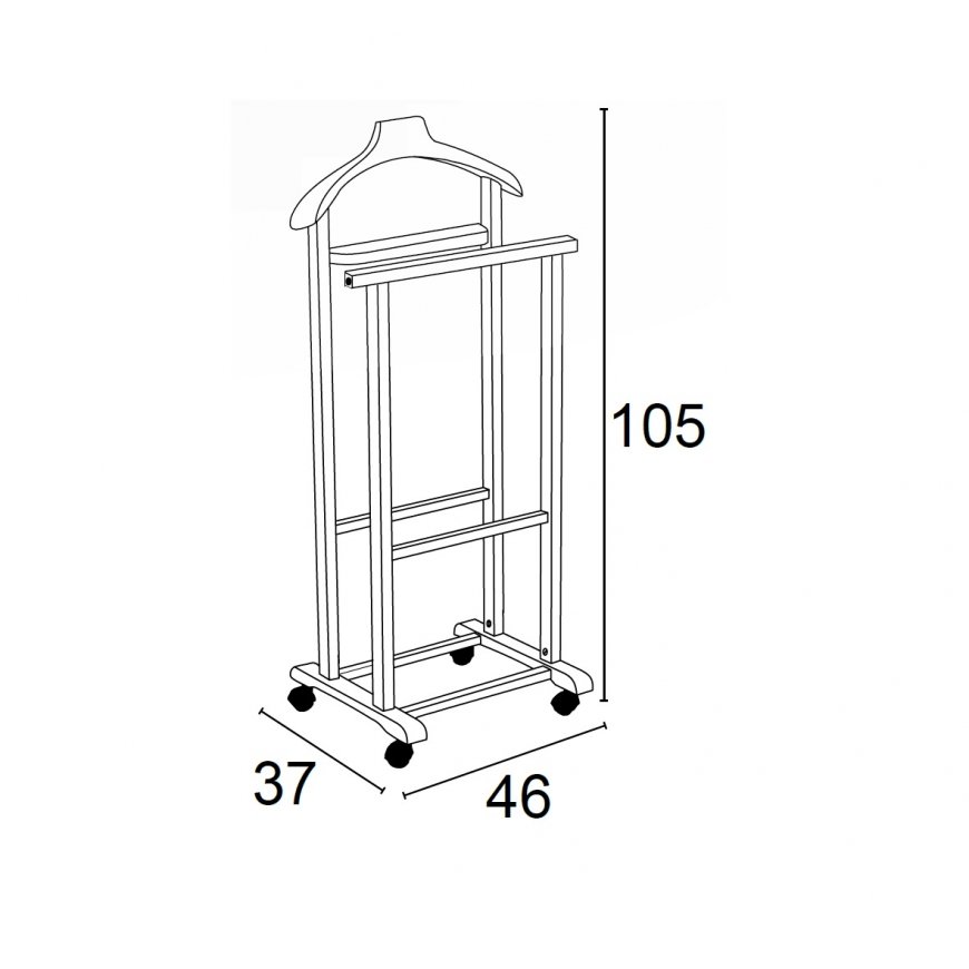 Dryer Arredamenti Italia ARREDAMENTI MIRANO Bedroom hanger - 105 x 46 cm, white