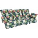 Dark cushion pads ROMA 108x56x10cm, dark floral, set of 3. Dark cushion pads ROMA 108x56x10cm, dark floral, set of 3.