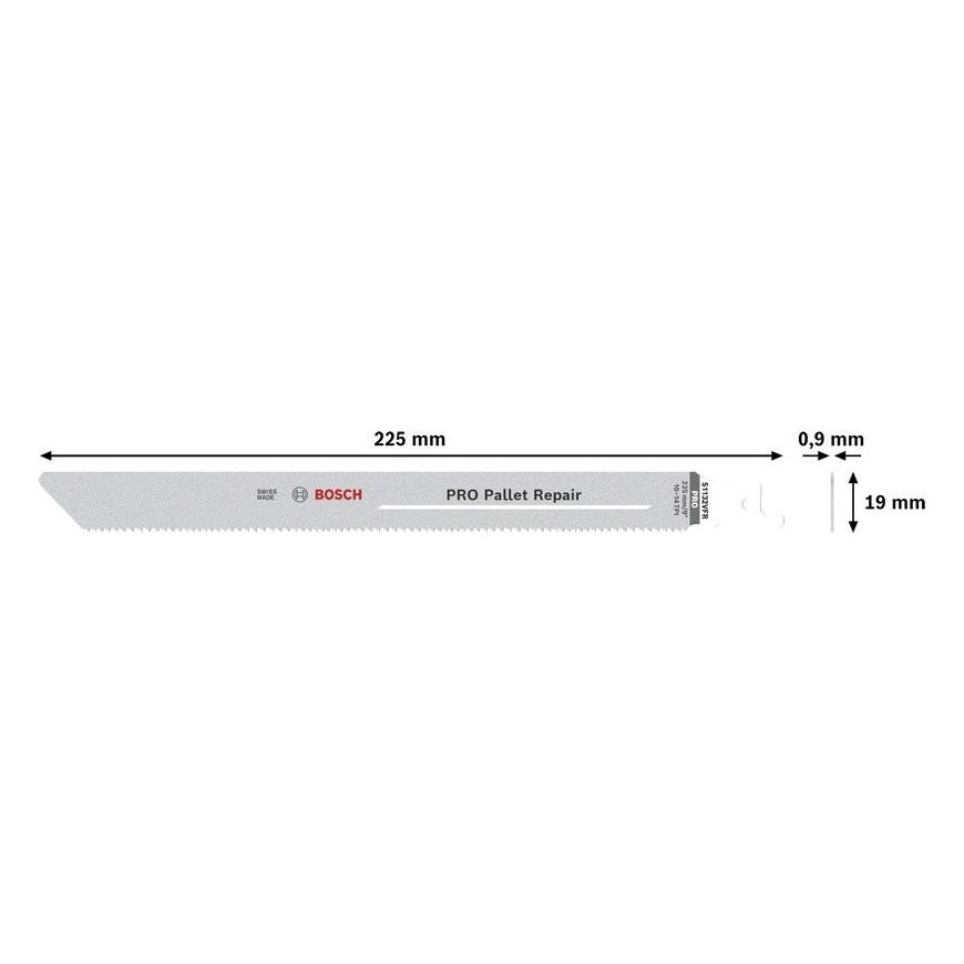 BOSCH SAHAUSKETJU PALLETIN KORJAAMOON S1132VFR 0,9 x 19 x 225mm /5kpl.