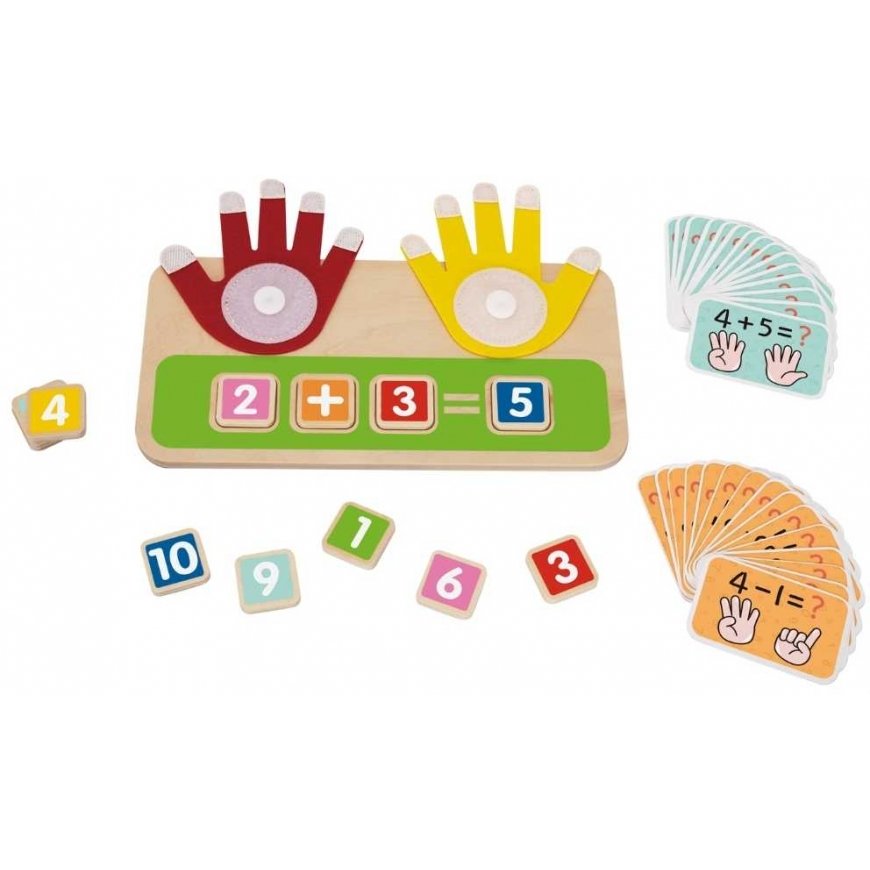 Tooky Toys TOOKY TOY koka izglītojošais rotaļlieta pirkstu skaitīšanai, sastādīšanai un atņemšanai – 2
