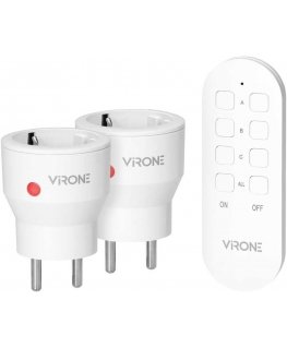 Orno Belaidžių MINI Schuko lizdų rinkinys, valdomas nuotoliniu būdu 2+1, 2300W