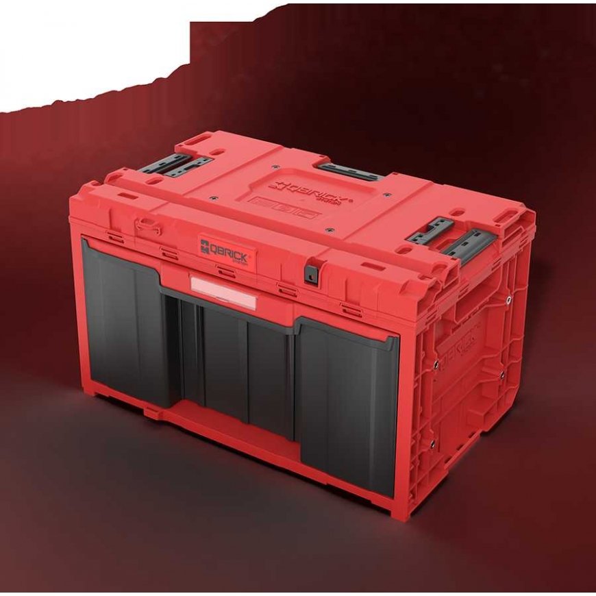 Q-Brick Single Drawer Tool Box, 2.0 Red UHD Custom, QBRICK ONE
