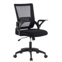 Techly Black Office chair with padded seat and net fabric back