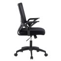 Techly Black Office chair with padded seat and net fabric back