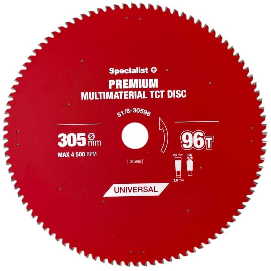 Pjovimo diskas 305x96Tx30mm, Multimaterial PREMIUM, SPECIALIST+