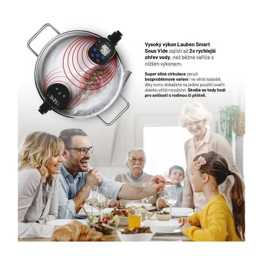 Lauben Smart Sous Vide 1200SB vacuum cooking device – 3