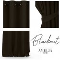 Night curtain with rings AmeliaHome BLACKOUT 140X245 cm, 1 pc., color: brown Night curtain with rings AmeliaHome BLACKOUT 140X245 cm, 1 pc., color: brown