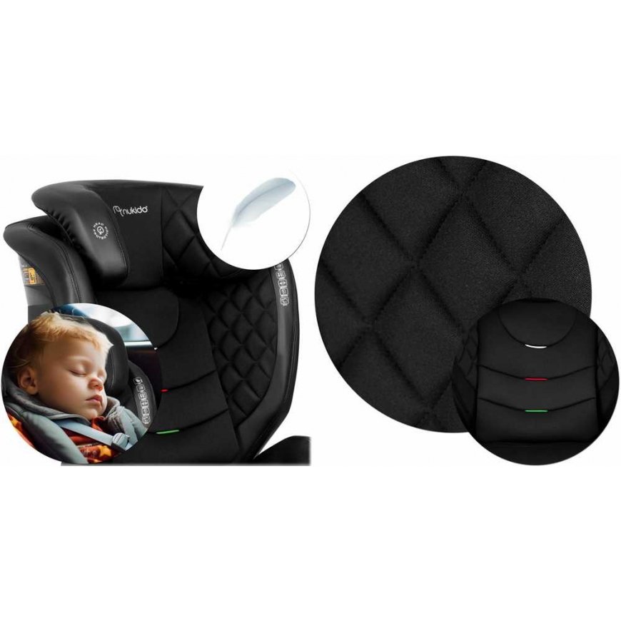 Nukido Louis Soft -autoturvaistuin musta 15-36 kg ISOFIX – 4